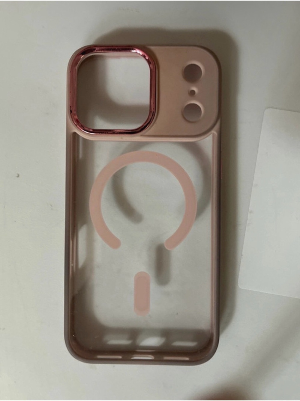 SHEIN Pink Clear MagSafe-Style Protective Phone Case